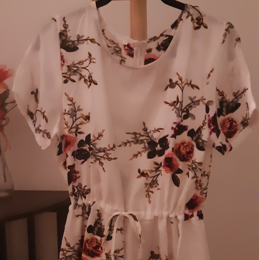 Pretty White Floral Romper